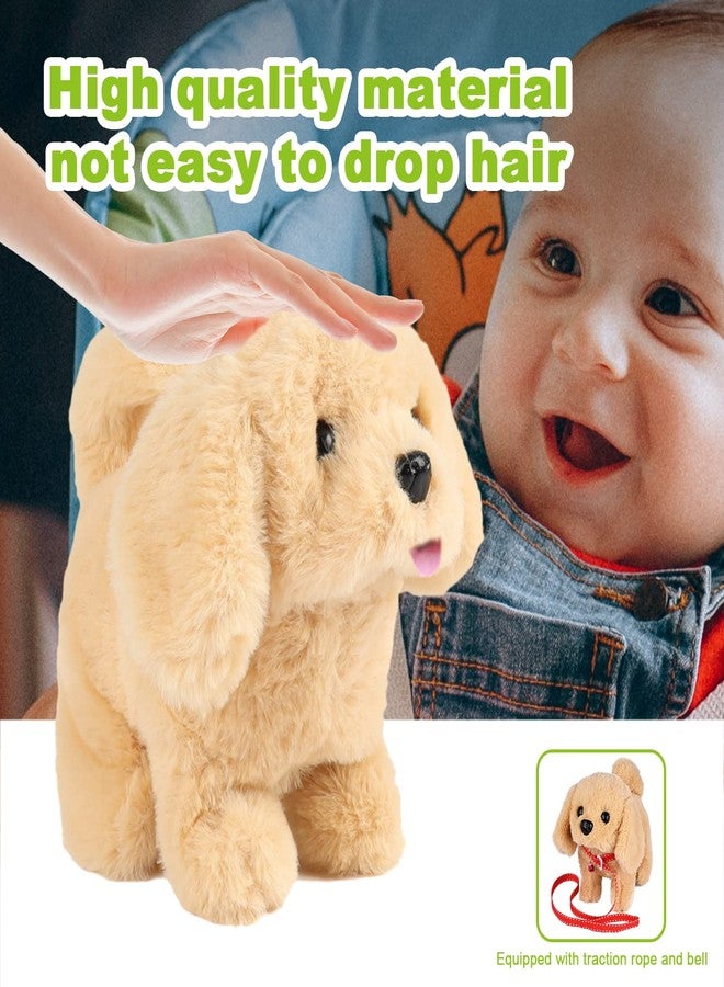 Super JAKES Plush Toy Puppy,Electronic Interactive Pet Dog - Walking, Barking, Tail Wagging, Stretching Companion Animal for Kids(Golden Dog) - Image 5