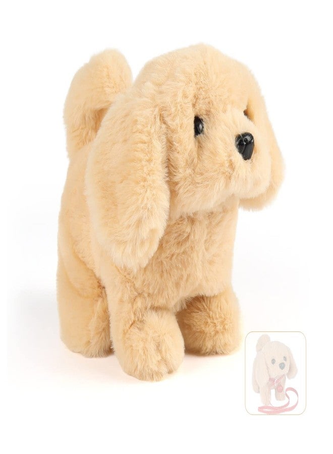 Super JAKES Plush Toy Puppy,Electronic Interactive Pet Dog - Walking, Barking, Tail Wagging, Stretching Companion Animal for Kids(Golden Dog) - Image 1