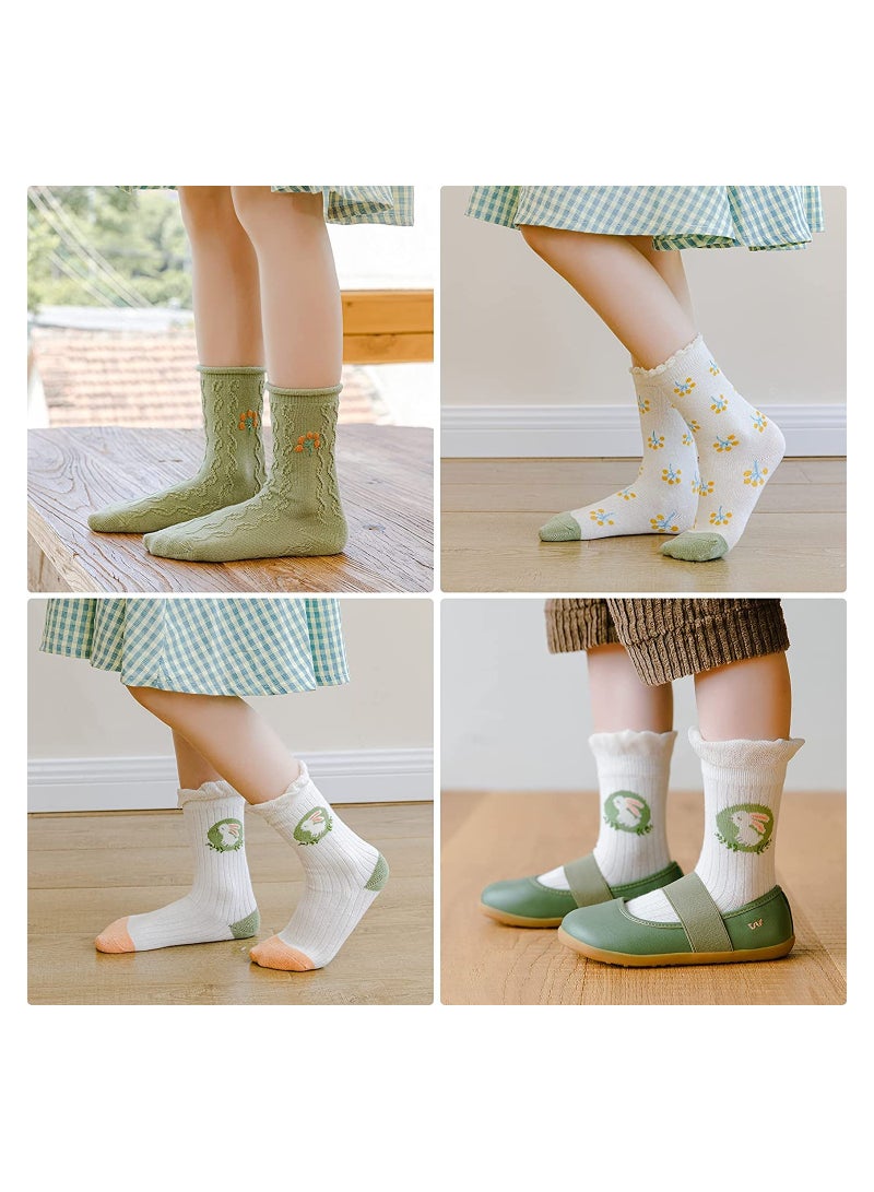 SYOSI 5 Pairs Baby Toddler Kids Socks Cotton Crew Socks Novelty School Socks Cute Pattern Ankle Socks for 1-12 Years Boys Girls(M) - Image 4
