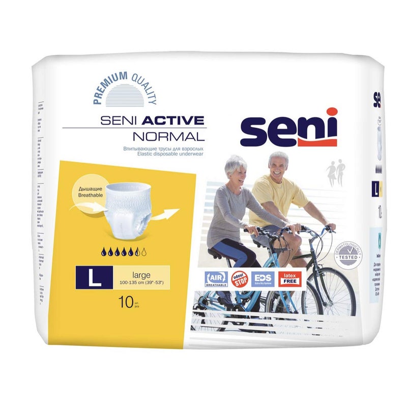 Seni Active Normal Adult Pull Ups - 10 Pieces (Large) (Pack of 1) - Image 5