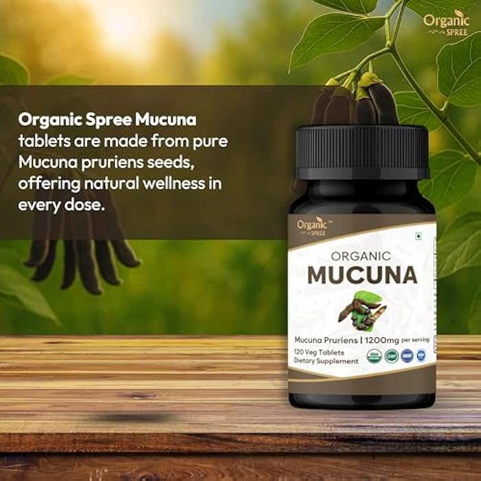 ORGANIC SPREE Mucuna 120 Tablets – USDA Organic Mucuna Pruriens - Organic and Natural 120tab - Image 2