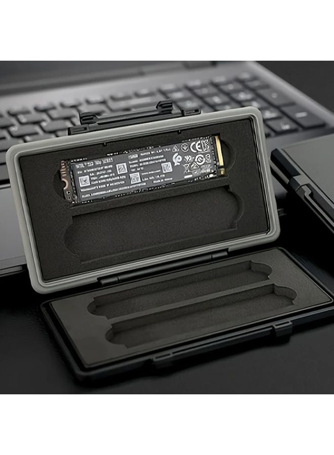 Durable ABS Waterproof Storage Case 4 Slots For M 2 SSD Holder Box - Image 1