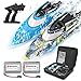 BEZGAR RC Boat 2 Packs 12 inch Fast Speed RC Boat 30 KPH with A Portable Suitcase for Lakes Pools Salt Water Summer Toys for Adults and Ideal Gifts for Kids Boys Age 6 7 812 Years Old TX2P1 - Image 3