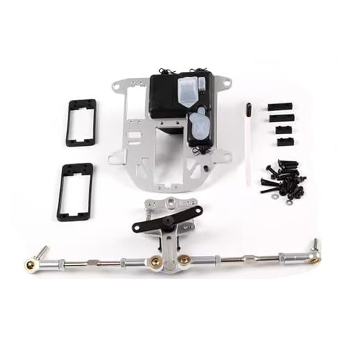 FLMLF Alloy CNC Symmetrical Steering with Equipment Warehouse Kit for 15 HPI ROFUN BAHA KM ROVAN Baja 5B 5T 5SC Rc Car Parts Silver - Image 1