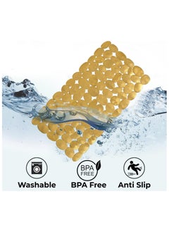 HOKIPO Metallic Gold Bathroom Floor Mat Anti-Slip Shower Mat, (NEW-3881-GOLD) - pzsku/ZE3FA65734EBD719032F2Z/45/_/1727966364/405bb7b4-275a-4ba6-8515-b80ebb3e1e7a