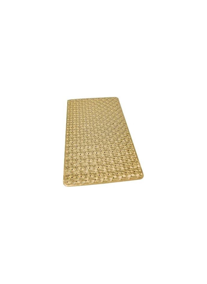 HOKIPO - HOKIPO Metallic Gold Bathroom Floor Mat Anti-Slip Shower Mat, (NEW-3881-GOLD) - Image 1