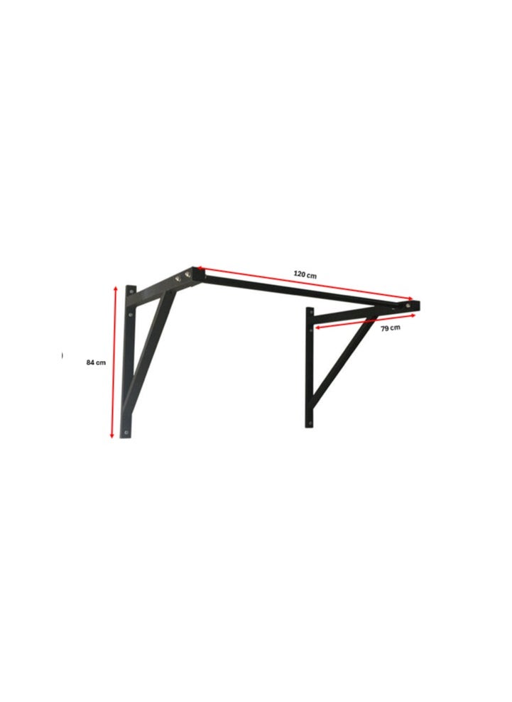 COMMANDO Heavy-Duty Wall Mounted Pull-Up Bar Max Load 200 kg, Width 120 cm Build your Strength & Fitness  - Image 2