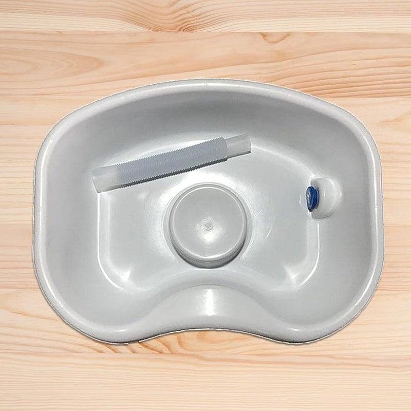 حوض شامبو أبيض محمول 70 سم صينية غسل الشعر لحوض السرير معدات الصالون - Image 4
