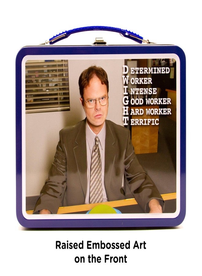 AQUARIUS The Office Fun Box - Sturdy Tin Storage Box with Plastic Handle & Embossed Front Cover - Officially Licensed Office TV Series Merchandise & Collectible Gift - Image 3