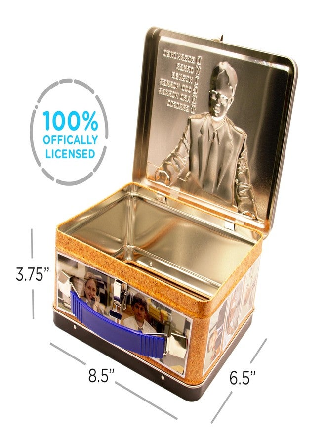 AQUARIUS The Office Fun Box - Sturdy Tin Storage Box with Plastic Handle & Embossed Front Cover - Officially Licensed Office TV Series Merchandise & Collectible Gift - Image 2