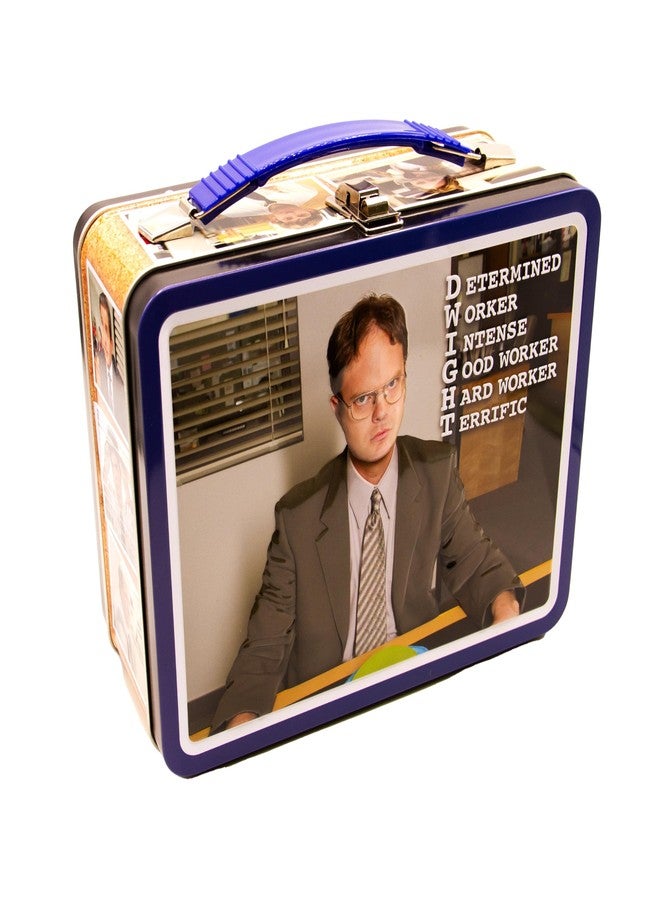 AQUARIUS The Office Fun Box - Sturdy Tin Storage Box with Plastic Handle & Embossed Front Cover - Officially Licensed Office TV Series Merchandise & Collectible Gift - Image 1