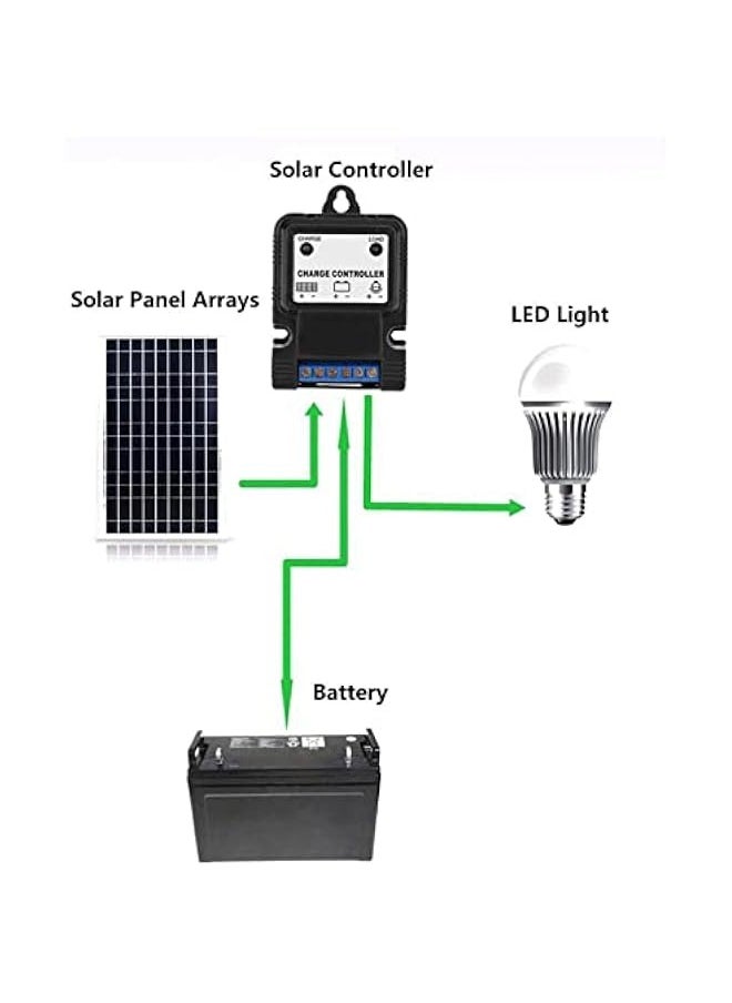 Generic Solar Controller, PWM 6V/12V 3A Portable Solar Panel Charger Energy Controller Regulator Battery Regulator with LED Indicator 3 Operating Modes  - Image 3