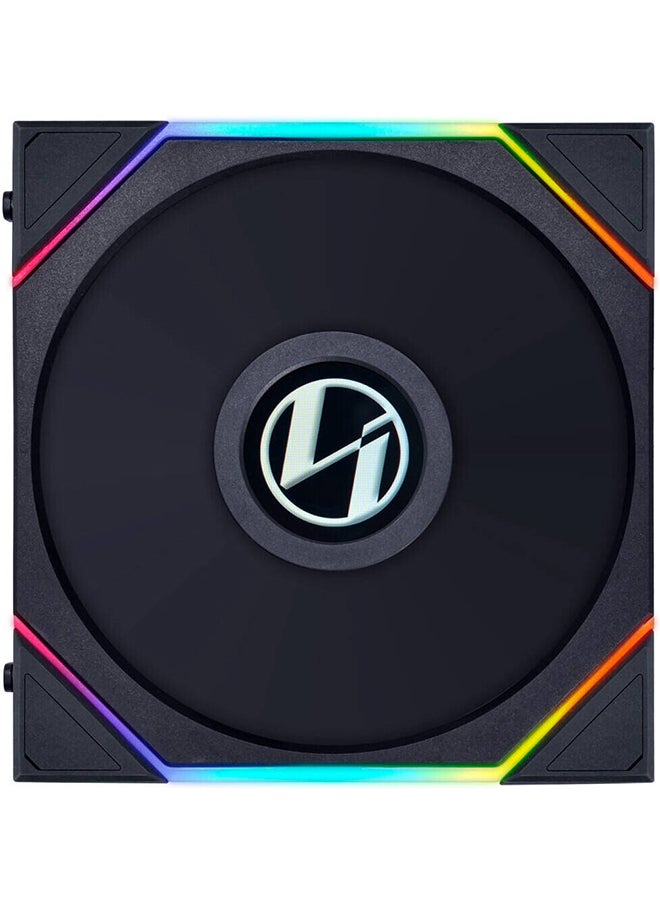 LIAN LI UNI FAN TL LCD PC Cooling Fan, 1.6" LCD, 140mm Fan Size, 1600 RPM Fan Speed, 68.1 CFM Fan Air Flow, Fluid Dynamic Bearing, PA66 / PBT Materials, Single Pack  - Image 1