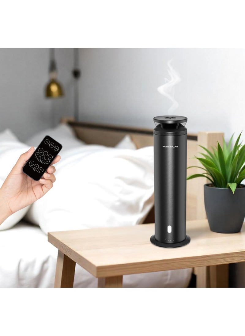 Powerology Waterless Scent Diffuser Rechargeable / Type-C Charging / Luxury Scent / Diffuser Compatible with Wifi / Oil Fragrance / Cold Air Technology - Black  - Image 2