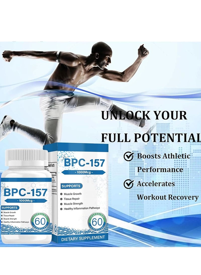 BIYODE Peptide Capsules New Protective Compound 157 Muscle  Workout Recovery for Faster Recovery and Gut Healing Non-GMO Gluten Free 1000mcg 60 Capsules  - Image 5