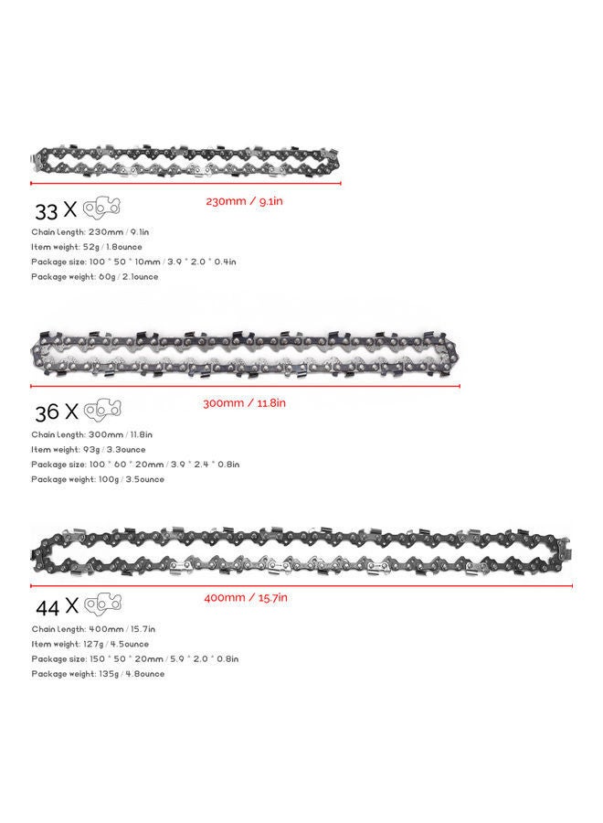 NIBEMINENT Mini Steel Chainsaw Replacement Tool Silver - Image 3