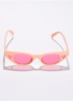 Haute Sauce Pink Lens Red Cateye Sunglasses  - Image 3