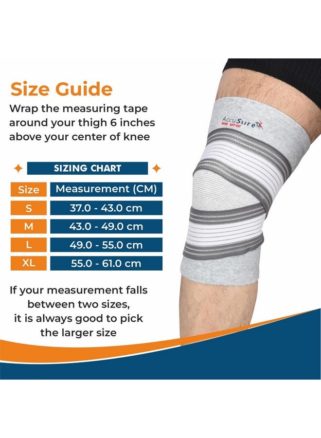 AccuSure Orthopedic Pain Relief Bamboo Yarn Knee Support Binder Cap single For Sports, Pain Relief, Compression Support, Exercise, Gym, Running, Cycling, Knee Cap Brace Knee Support For Men And Women - Image 4
