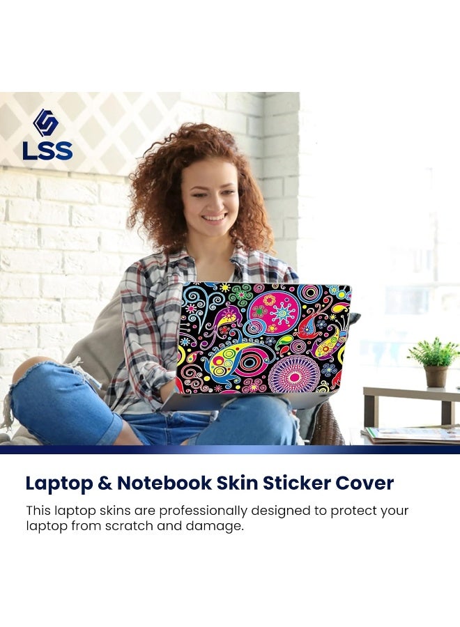 LSS 15 15.6 Inches Laptop Notebook Skin Sticker with 2 Wrist Pads - Reusable Cover Protector Vinyl Sticker Cover Decal Fits 13" - 16" HP Asus Acer Samsung - Art Design - Image 5
