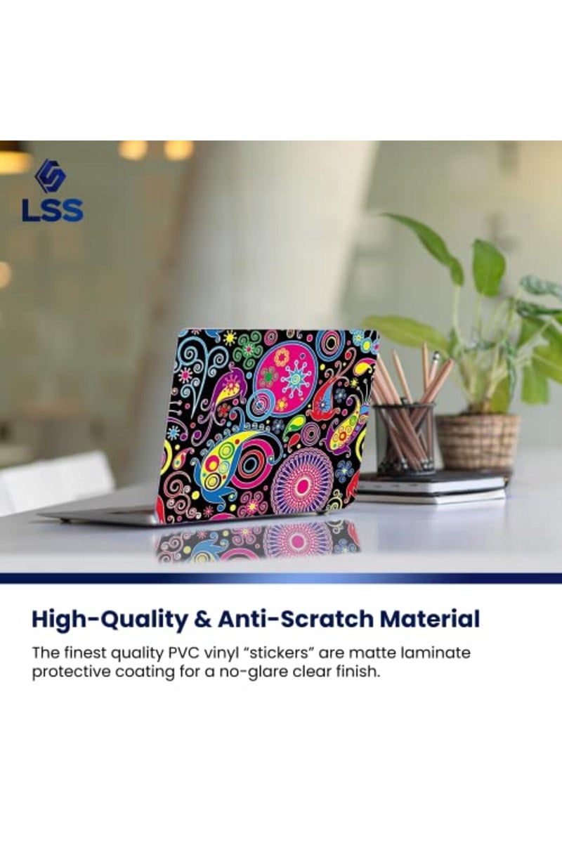 LSS 15 15.6 Inches Laptop Notebook Skin Sticker with 2 Wrist Pads - Reusable Cover Protector Vinyl Sticker Cover Decal Fits 13" - 16" HP Asus Acer Samsung - Art Design - Image 4