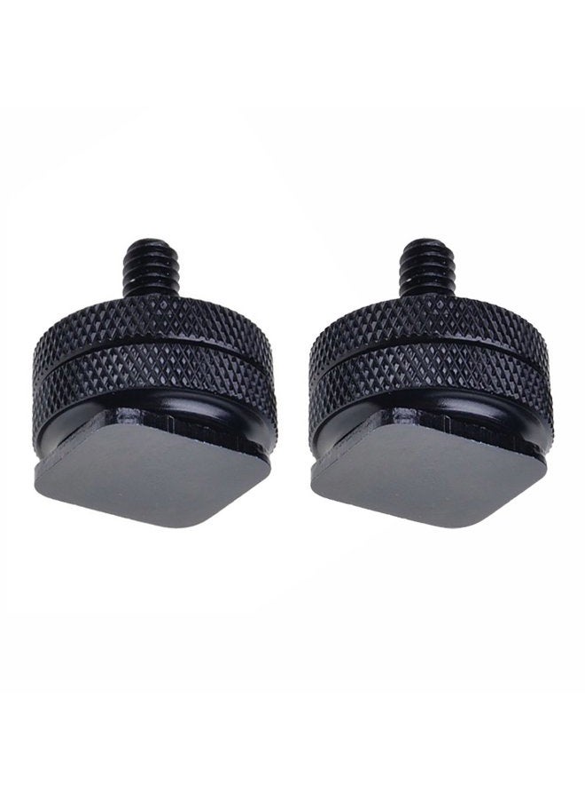 Neewer Two(2) Pack of Durable Pro 1/4" Mount Adapter for Tripod Screw to Flash Hot Shoe - Image 1
