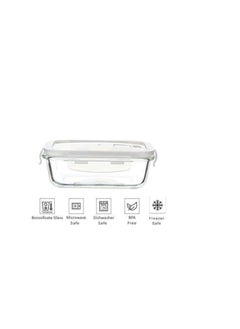 Piccasio Piccasio™ 1000 ML Glass Meal Prep Container Reusable, Airtight Food Storage Tray with Snap Locking Lid  Microwavable, Freezer, Oven & Dishwasher Safe Use for Storage Food Container Bento Lunch Box  - Image 4