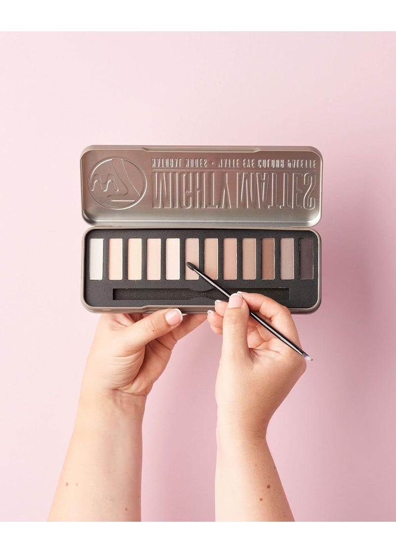 W7 W7 Mighty Mattes Eyeshadow - 12 Matte Nude Colours – Flawless & Natural Long-Lasting Makeup Palette  - Image 2