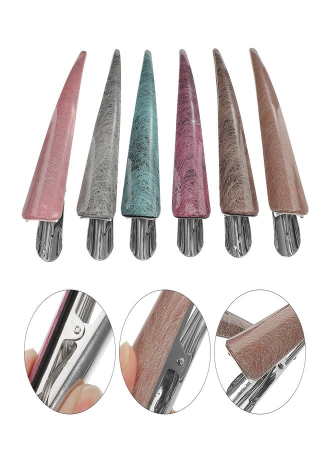 minkissy Duck Billed Hair Clips: 6pcs Decorative Alligator Hair Clips - Acrylic Barrettes for Women Girls (Mixed Color) - Image 3