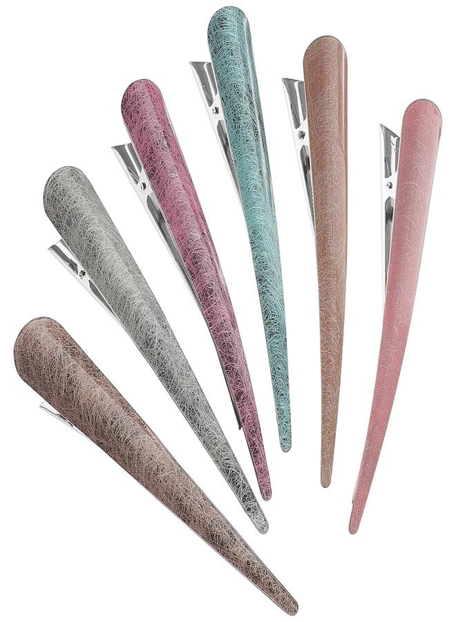 minkissy Duck Billed Hair Clips: 6pcs Decorative Alligator Hair Clips - Acrylic Barrettes for Women Girls (Mixed Color) - Image 1