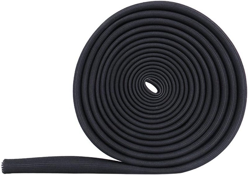 WISAUTO High Temp Black Auto Heat Sleeve Fiberglass Adjustable Heat Shield Black Color (5FT X 6MM(1/4'')) - Image 2