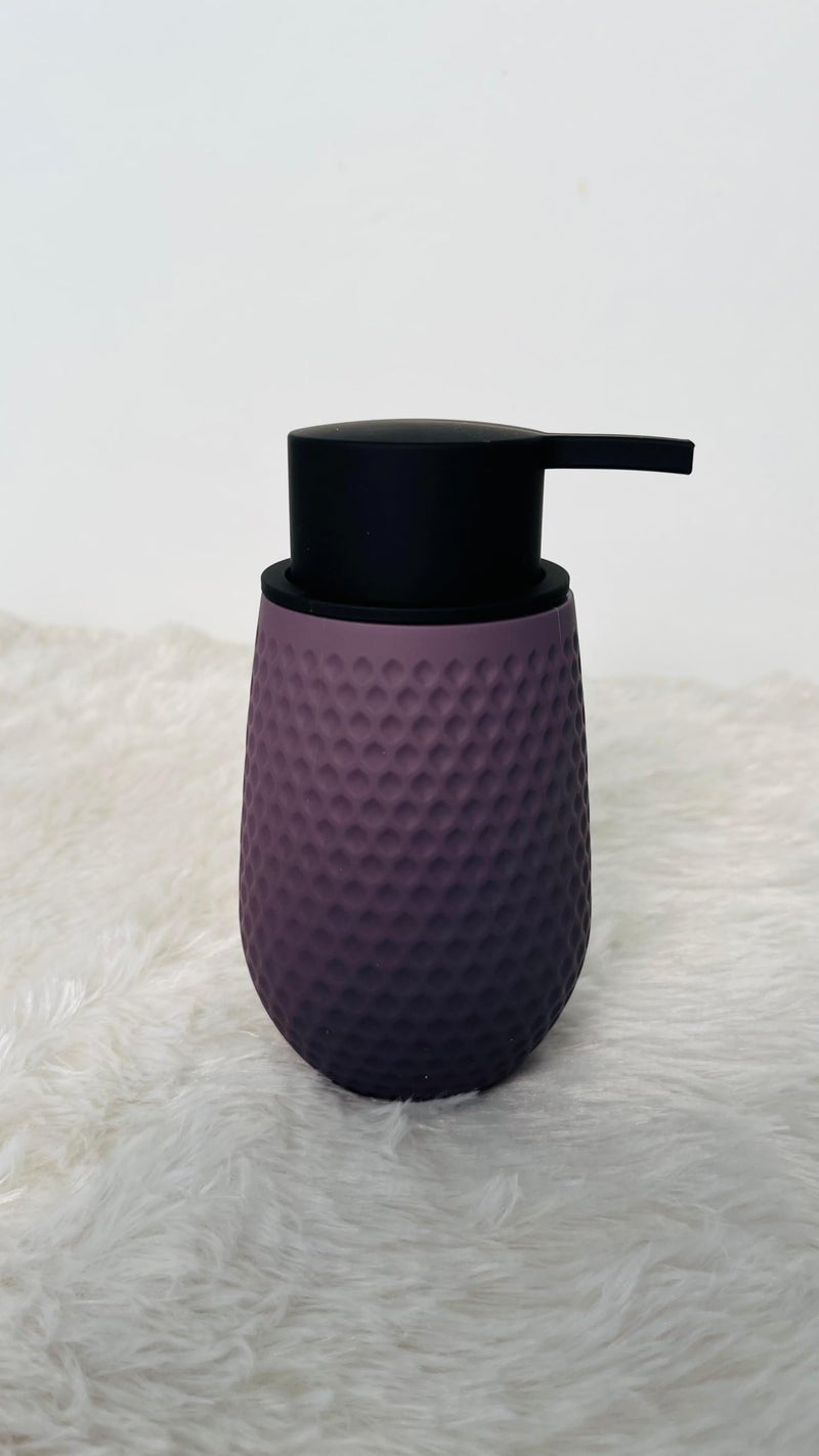 Matt Deep Purple Soap Dispenser for Bathroom | Liquid Soap, Lotion & Shampoo Dispenser for Wash Basin & Sink | Premium Handwash Bottle for Home & Commercial Use | 350 ML (Pack of 1)  - Image 4