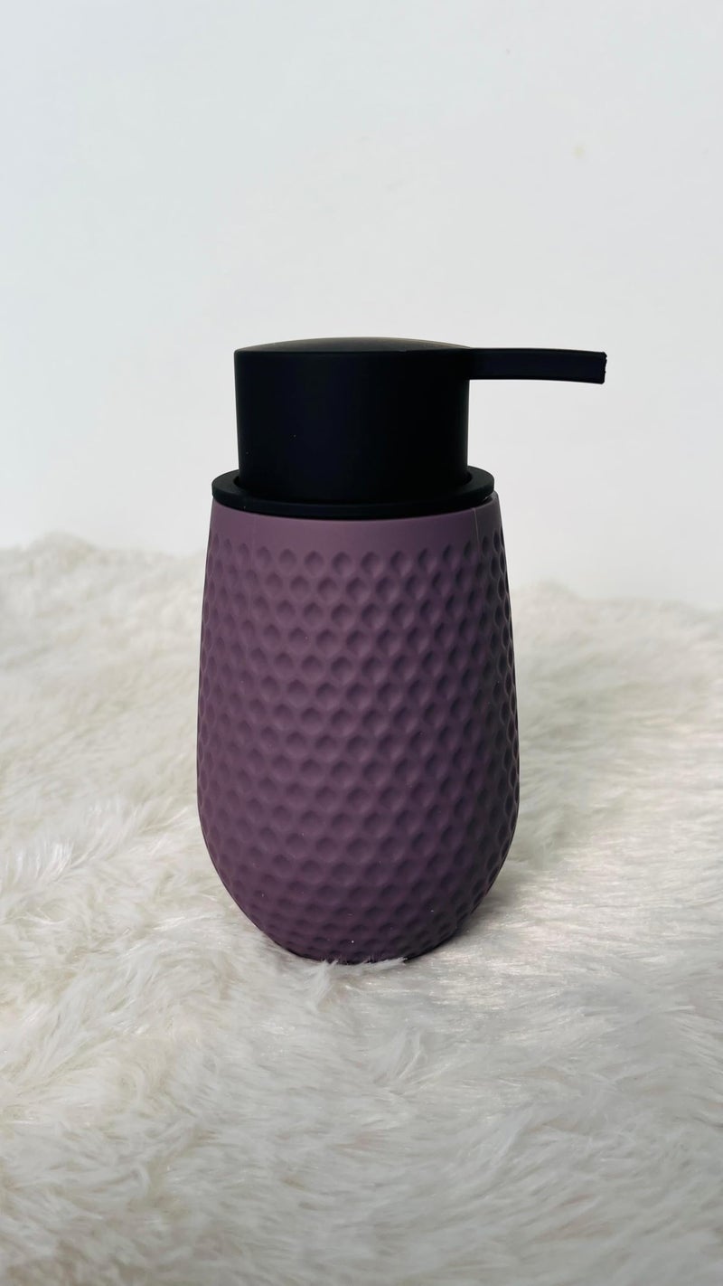 Matt Deep Purple Soap Dispenser for Bathroom | Liquid Soap, Lotion & Shampoo Dispenser for Wash Basin & Sink | Premium Handwash Bottle for Home & Commercial Use | 350 ML (Pack of 1)  - Image 5