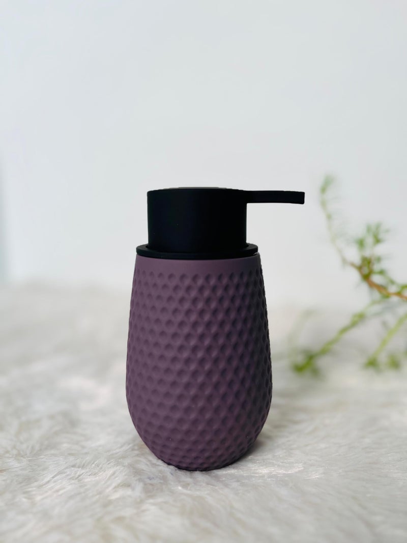 Matt Deep Purple Soap Dispenser for Bathroom | Liquid Soap, Lotion & Shampoo Dispenser for Wash Basin & Sink | Premium Handwash Bottle for Home & Commercial Use | 350 ML (Pack of 1)  - Image 3