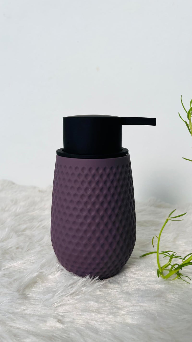 Matt Deep Purple Soap Dispenser for Bathroom | Liquid Soap, Lotion & Shampoo Dispenser for Wash Basin & Sink | Premium Handwash Bottle for Home & Commercial Use | 350 ML (Pack of 1)  - Image 1