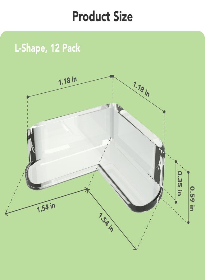 moonybaby Corner Protector Baby Proof, BPA-Free, Table Corner Protectors for Furniture, Clear Corner Covers Baby Safety, Baby Corner Protector Guards, (12 Pack) - Image 3