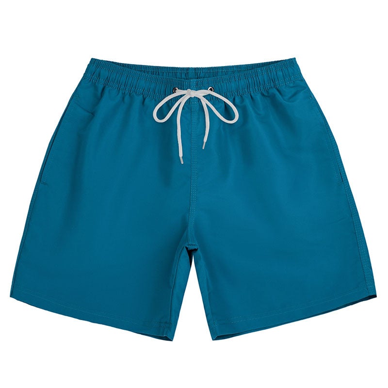 Men'S Swimming Trunks Quick-Drying Quarter Shorts Anti-Embarrassment Lined Fashionable Casual Beach Pants Trendy Brand - Image 1