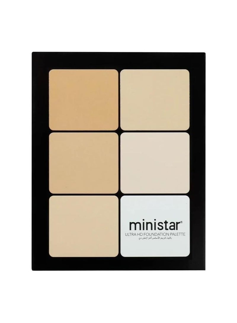 Ministar Ultra HD Palette Blusher And Contour creamy 60g - 12 Colors 