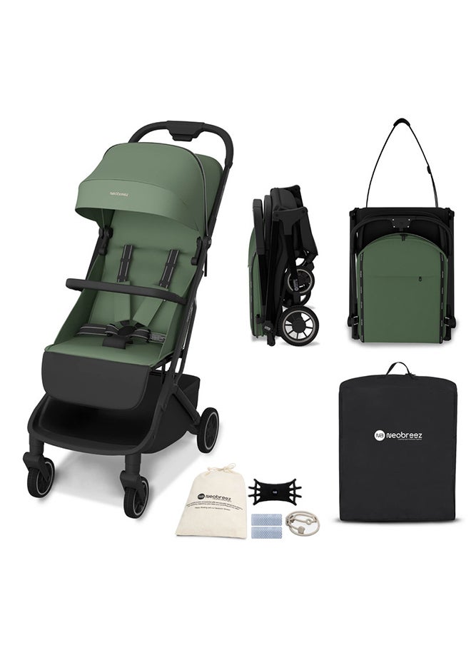 neobreez NEOLITE Ultra-Compact Lightweight Cabin-Approved Travel Baby Toddler Stroller|Quick Compact One-Hand Fold Pushchair, UPF 50+ Canopy, Gift Bag, Phone Holder, Toy Strap|0-4yrs, 22kg, 3yrs Warranty  - Image 1
