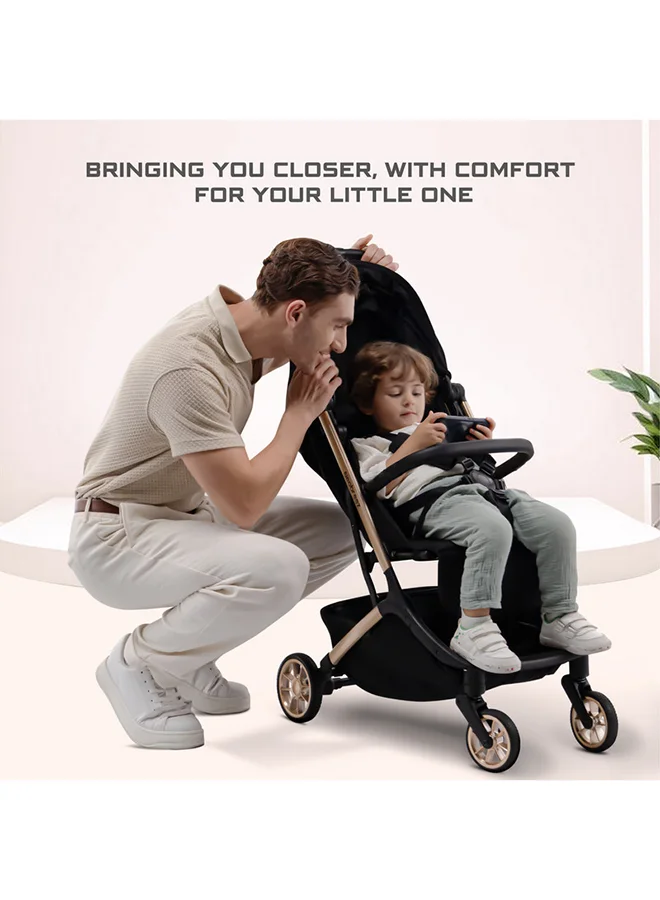 neobreez NEOLITE Ultra-Lightweight Cabin Size Approved Travel Compact Foldable Kids Baby Toddler Stroller, One-Hand Fold Baby Trolley, Adjustable Seat, UPF 50+Canopy, 0-4yrs,  22kg, 3yrs Warranty