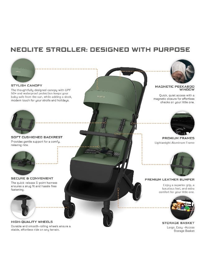 نيوبريز عربة أطفال قابلة للطي خفيفة الوزن من نيولايت مع مظلة واقية من الأشعة فوق البنفسجية - Image 4