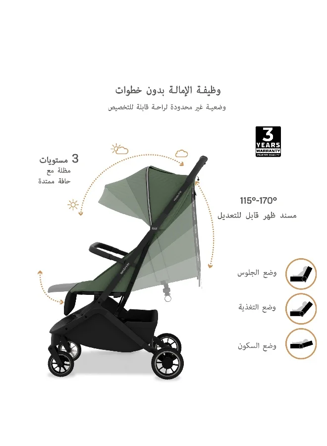 نيوبريز عربة أطفال قابلة للطي خفيفة الوزن من نيولايت مع مظلة واقية من الأشعة فوق البنفسجية