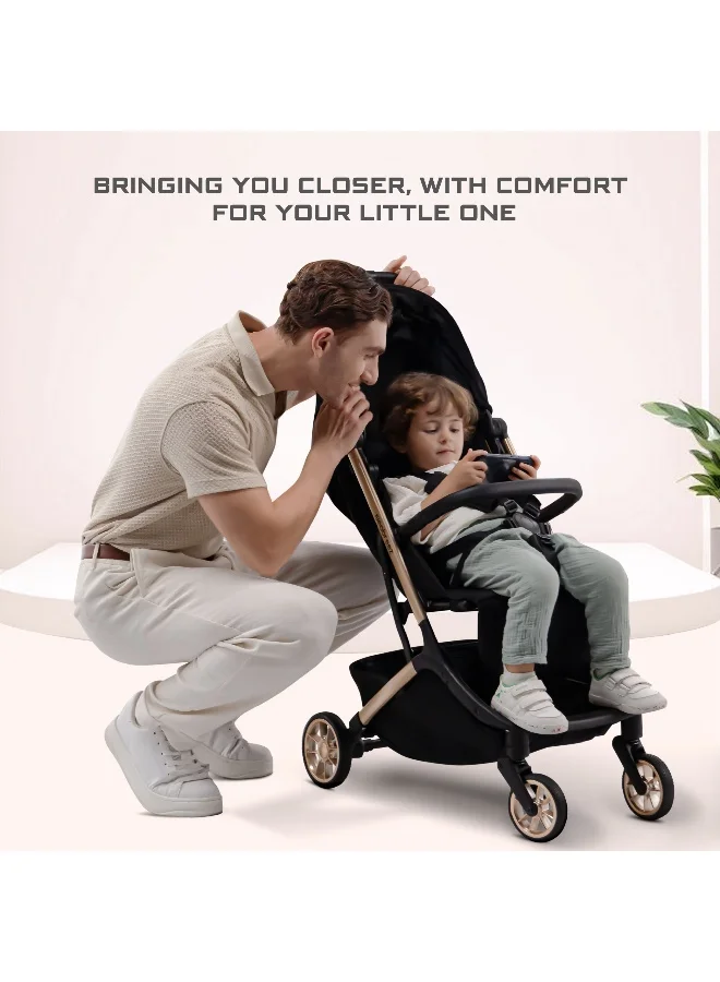 neobreez NEOLITE Ultra-Lightweight Cabin Size Approved Travel Compact Foldable Kids Baby Toddler Stroller, One-Hand Fold Baby Trolley, Adjustable Seat, UPF 50+Canopy, 0-4yrs,  22kg, 3yrs Warranty