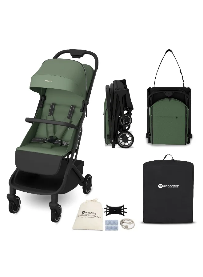 neobreez NEOLITE Ultra-Lightweight Cabin Size Approved Travel Compact Foldable Kids Baby Toddler Stroller, One-Hand Fold Baby Trolley, Adjustable Seat, UPF 50+Canopy, 0-4yrs,  22kg, 3yrs Warranty