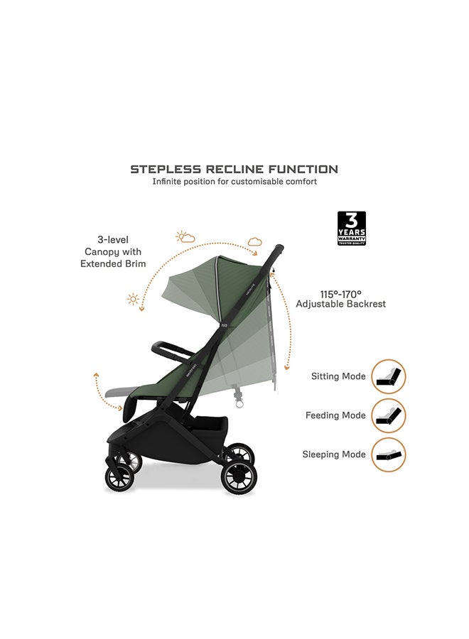 neobreez NEOLITE Ultra-Lightweight Cabin Size Approved Travel Compact Foldable Kids Baby Toddler Stroller, One-Hand Fold Baby Trolley, Adjustable Seat, UPF 50+Canopy, 0-4yrs,  22kg, 3yrs Warranty - Image 2