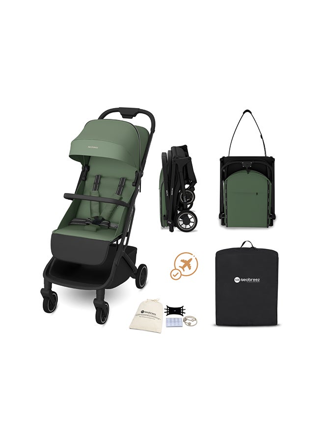 neobreez NEOLITE Ultra-Lightweight Cabin Size Approved Travel Compact Foldable Kids Baby Toddler Stroller, One-Hand Fold Baby Trolley, Adjustable Seat, UPF 50+Canopy, 0-4yrs,  22kg, 3yrs Warranty - Image 1