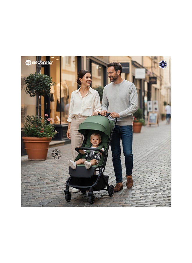 neobreez NEOLITE Ultra-Lightweight Cabin Size Approved Travel Compact Foldable Kids Baby Toddler Stroller, One-Hand Fold Baby Trolley, Adjustable Seat, UPF 50+Canopy, 0-4yrs,  22kg, 3yrs Warranty - Image 5