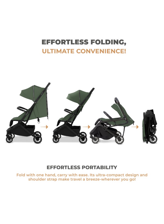 neobreez NEOLITE Ultra-Lightweight Cabin Size Approved Travel Compact Foldable Kids Baby Toddler Stroller, One-Hand Fold Baby Trolley, Adjustable Seat, UPF 50+Canopy, 0-4yrs,  22kg, 3yrs Warranty - Image 5