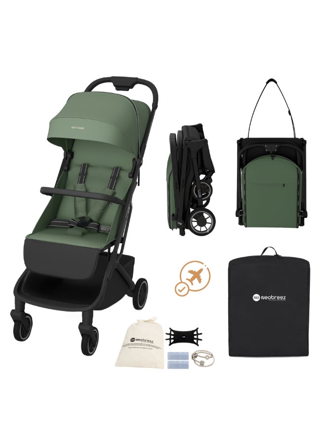 neobreez NEOLITE Ultra-Lightweight Cabin Size Approved Travel Compact Foldable Kids Baby Toddler Stroller, One-Hand Fold Baby Trolley, Adjustable Seat, UPF 50+Canopy, 0-4yrs,  22kg, 3yrs Warranty - Image 1