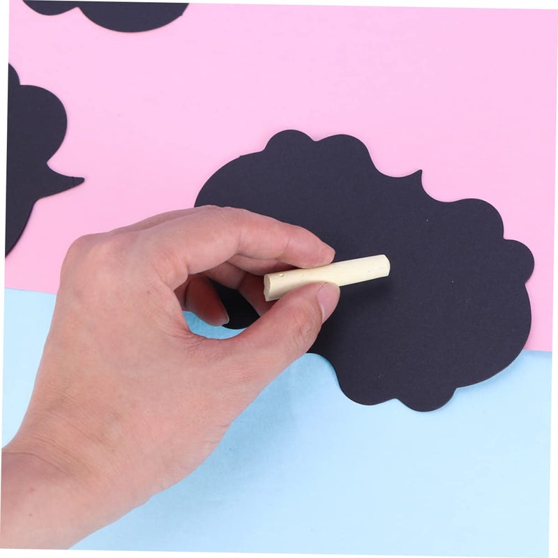 DIY Chalkboard Photo Props For Wedding Selfie Signs Party Decorations 30PCS Black - Image 5