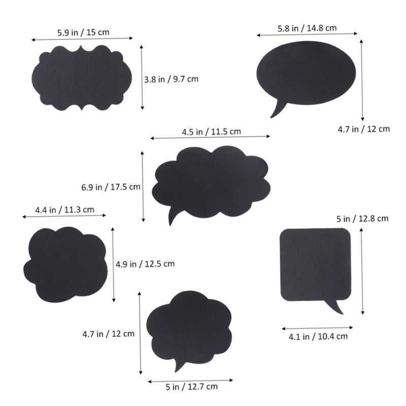 DIY Chalkboard Photo Props For Wedding Selfie Signs Party Decorations 30PCS Black - Image 3